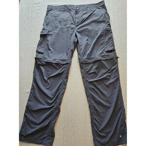 Columbia Omni-Shade Convertible Cargo Pants Men’s 38x32 Gray Zip-Off Hiking